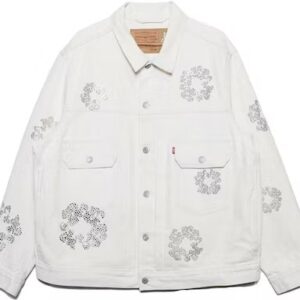 Denim Tears Bust Down Tears Type 2 Jacket – White