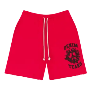 Denim University Sweat Shorts Red