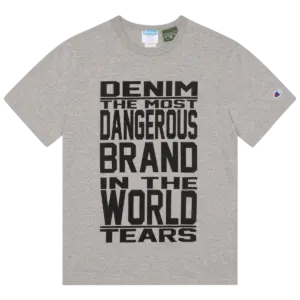 Dangerous Mission Statement Grey Tee White