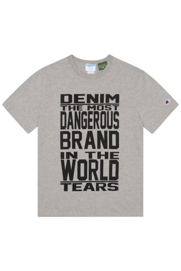 Dangerous Mission Statement Grey Tee White